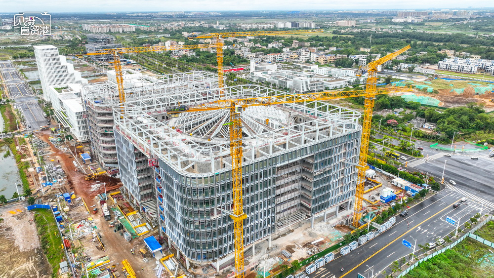 见摄自贸港·一线直击|海口江东新区总部经济区项目建设热潮涌动